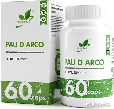 Витамины, минералы NaturalSupp Пау дэ Арко (Pau de Arco), 60 капсул