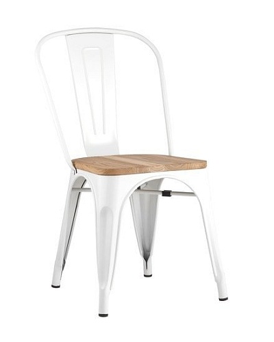 Стул Stool Group Tolix wood (белый глянцевый)