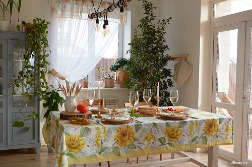 Скатерть Этель Солнечные цветы 4645840