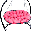 Подвесной диван M-Group Мамасан 12120408 (черный/розовая подушка)