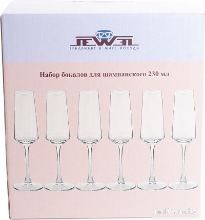 Набор бокалов для шампанского Jewel Элегия ПС00131-58 (6шт)