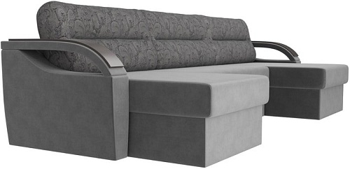 П-образный диван Лига диванов Форсайт 100834 (серый)