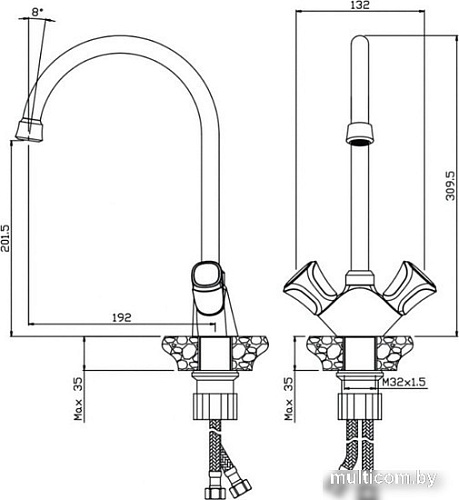 Смеситель Olive's Vasco 27430VS