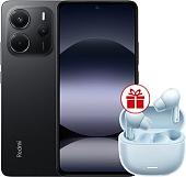 Смартфон Xiaomi Redmi Note 14 6GB/128GB международная версия (черный) + наушники Xiaomi Redmi Buds 6 Lite (голубой) по акции