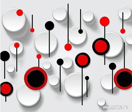 Фотообои Citydecor Абстракция с кругами с защитным покрытием 300x254