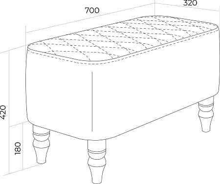 Банкетка MONOFIX Буно (пудровый)