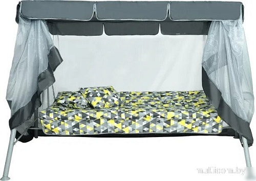 Садовые качели Sundays Варна-8 с1668 (серый/желтый)