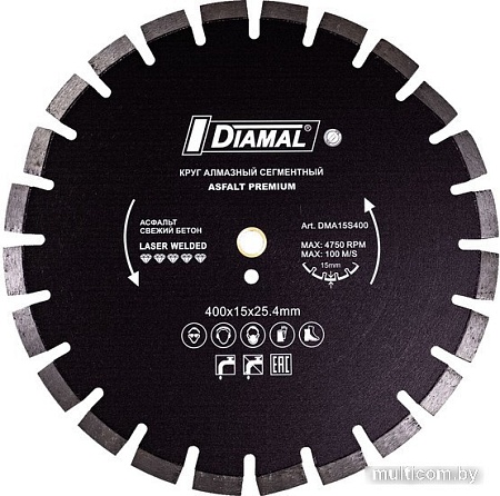 Отрезной диск алмазный Diamal DM1505