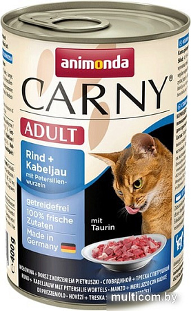 Консервированный корм для кошек Animonda Carny Adult с говядиной, треской и петрушкой 0.4 кг
