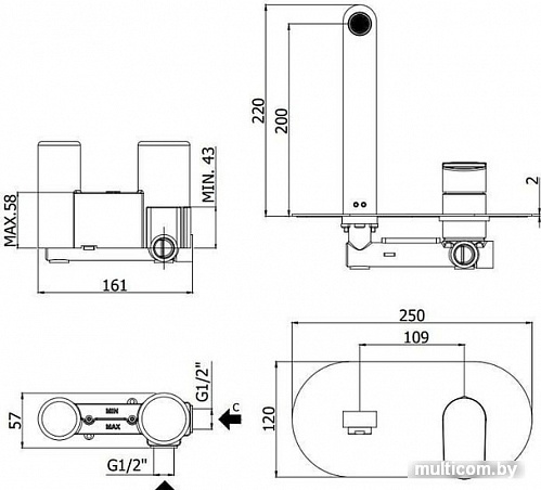 Смеситель Paffoni Candy CA105CR