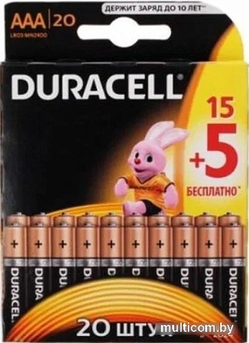 Батарейка DURACELL LR03 2x10 BL20 20/240 20 шт