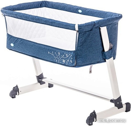 Приставная детская кроватка Nuovita Accanto (темно-синий)