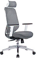 Кресло Norden Имидж Gray 2 YS-0817H(FY+FY)W (белый пластик/серая ткань)