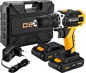 Дрель-шуруповерт Deko DKCD20FU-Li SET 3 063-4172 (с 2-мя АКБ, кейс, набор оснастки)
