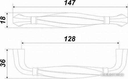 Ручка мебельная Boyard Adagio RS452BAC.4/128