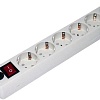 Сетевой фильтр Гарнизон 6 розеток, белый, 5 м (EHW-15-5.0M)