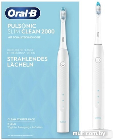 Электрическая зубная щетка Oral-B Pulsonic Slim Clean 2000 (белый)