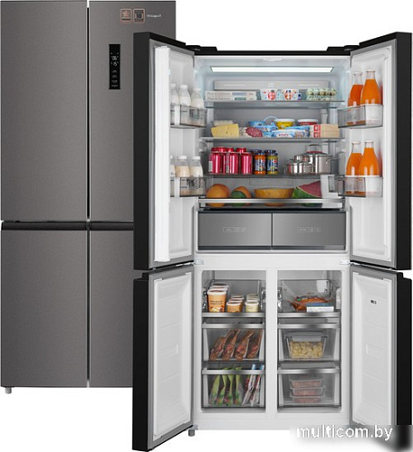 Холодильник side by side Weissgauff WCD 590 Nofrost Inverter Premium Biofresh Dark Inox