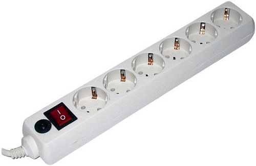 Сетевой фильтр Гарнизон 6 розеток, белый, 5 м (EHW-15-5.0M)