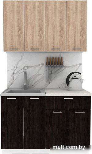Готовая кухня ЭлиГард Lion 1.2 (дуб сонома/дуб марбург/королевский опал)