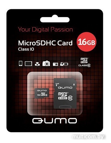 Карта памяти QUMO microSDHC (Class 10) 8GB (QM8GMICSDHC10)