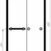 Душевая дверь Radomir 120 4-10-4-0-0-418 (бронзовый, прозрачный)