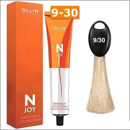 Крем-краска Ollin Professional N-Joy Color Cream 9/30 блондин золотистый 100 мл