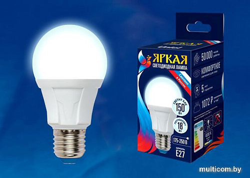 Светодиодная лампочка Uniel LED-A60 18W/4000K/E27/FR PLP01WH UL-00005037