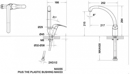 Смеситель Bravat Fit F7135188CP-1-RUS