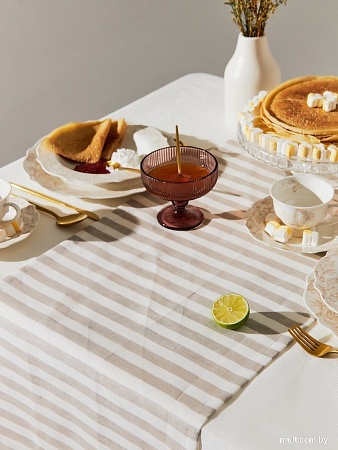 Дорожка на стол Этель Soprano 10494019 (белый/серый)
