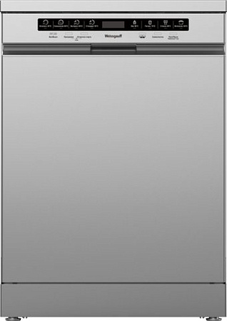 Отдельностоящая посудомоечная машина Weissgauff DW 6038 D Dual Wash Silver