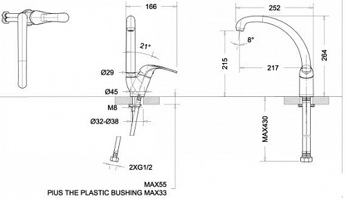 Смеситель Bravat Fit F7135188CP-1-RUS