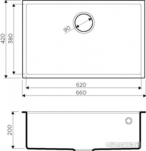 Кухонная мойка Omoikiri Tedori 66-U-WH (белый)