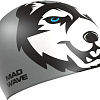 Шапочка для плавания Mad Wave Husky (серый)