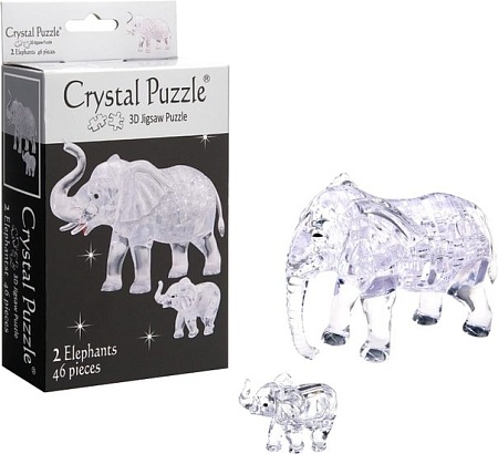 3Д-пазл Crystal Puzzle Два слона 90235