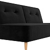 Диван Mebelico Портленд 108742 (БНП, велюр, черный)