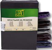 Постельное белье Альвитек Сатин однотонный на резинке 140x200x25 ПР-СО-Р-140-ГР (графит)