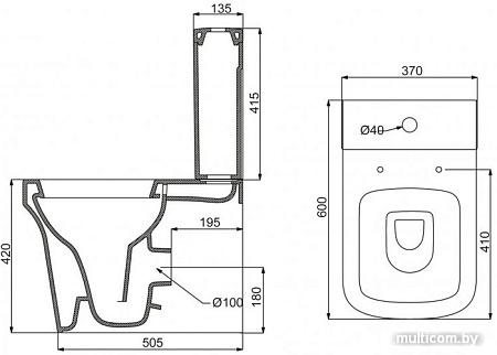 Унитаз BelBagno Marco BB118CP