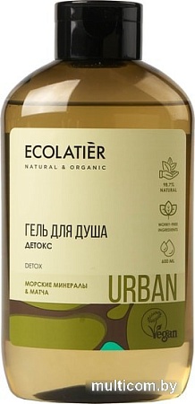 Косметика по уходу за телом Ecolatier Гель для душа Urban детокс морские минералы и матча 600 мл
