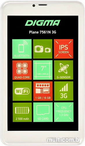 Планшет Digma Plane 7561N PS7176MG 16GB 3G (серебристый)
