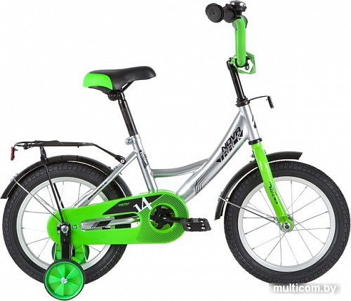 Детский велосипед Novatrack Vector 14 143VECTOR.SL20 (серебристый/салатовый, 2020)