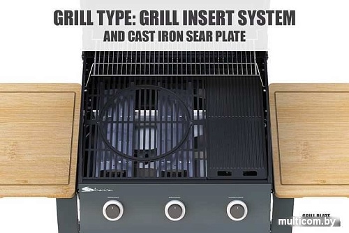 Газовый гриль для дачи Sahara 3 Burner Oak
