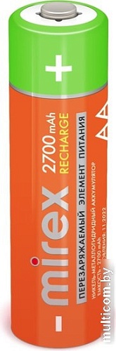 Аккумулятор Mirex AA 2700mAh 1 шт 23702-HR6-27-E4