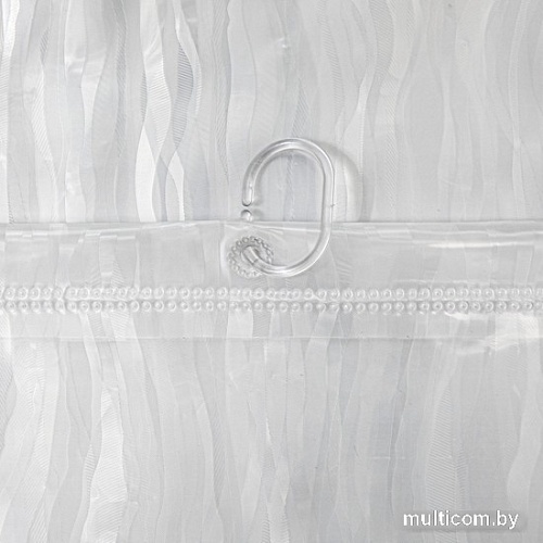Шторка-занавеска для ванны Вилина Кристалл Peva. Водопад 7179-10017-1 180x180 (прозрачный)