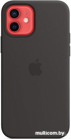 Чехол Apple MagSafe Silicone Case для iPhone 12/12 Pro (черный)