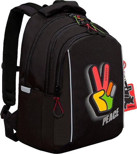 Школьный рюкзак Grizzly RB-452-4f (черный)