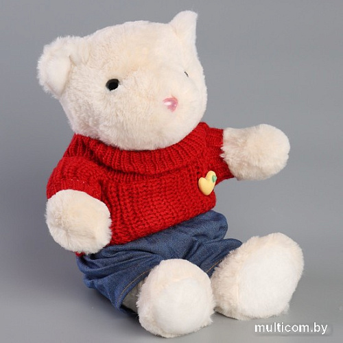 Классическая игрушка Milo Toys Little Friend Мишка в красном свитере 9905638