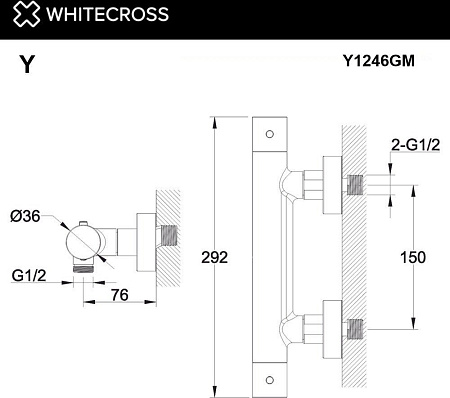 Смеситель Whitecross Y1246NIB (брашированный никель)