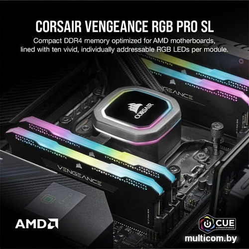 Оперативная память Corsair Vengeance RGB PRO SL 2x16GB DDR4 PC4-25600 CMH32GX4M2Z3200C16