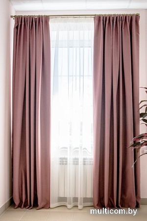 Комплект штор Decoretto Блэкаут роза БР-K16 3.5x2.7 м (розовый, 2 шт)